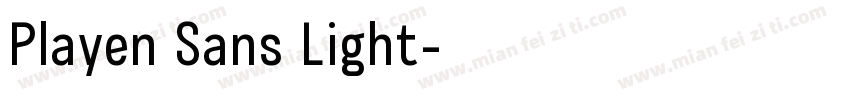Playen Sans Light字体转换